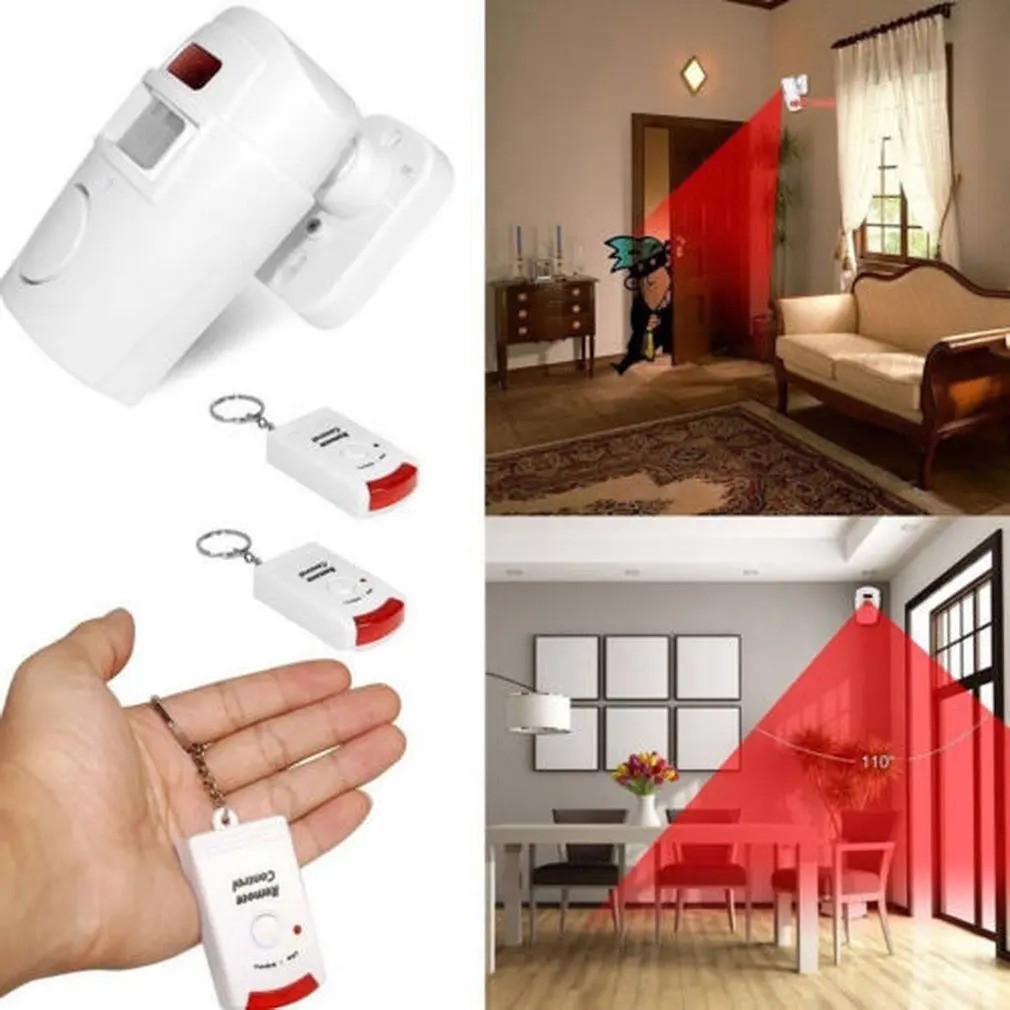 Wireless Motion Sensor Alarm Security System – Indoor/Outdoor Detector & Remote