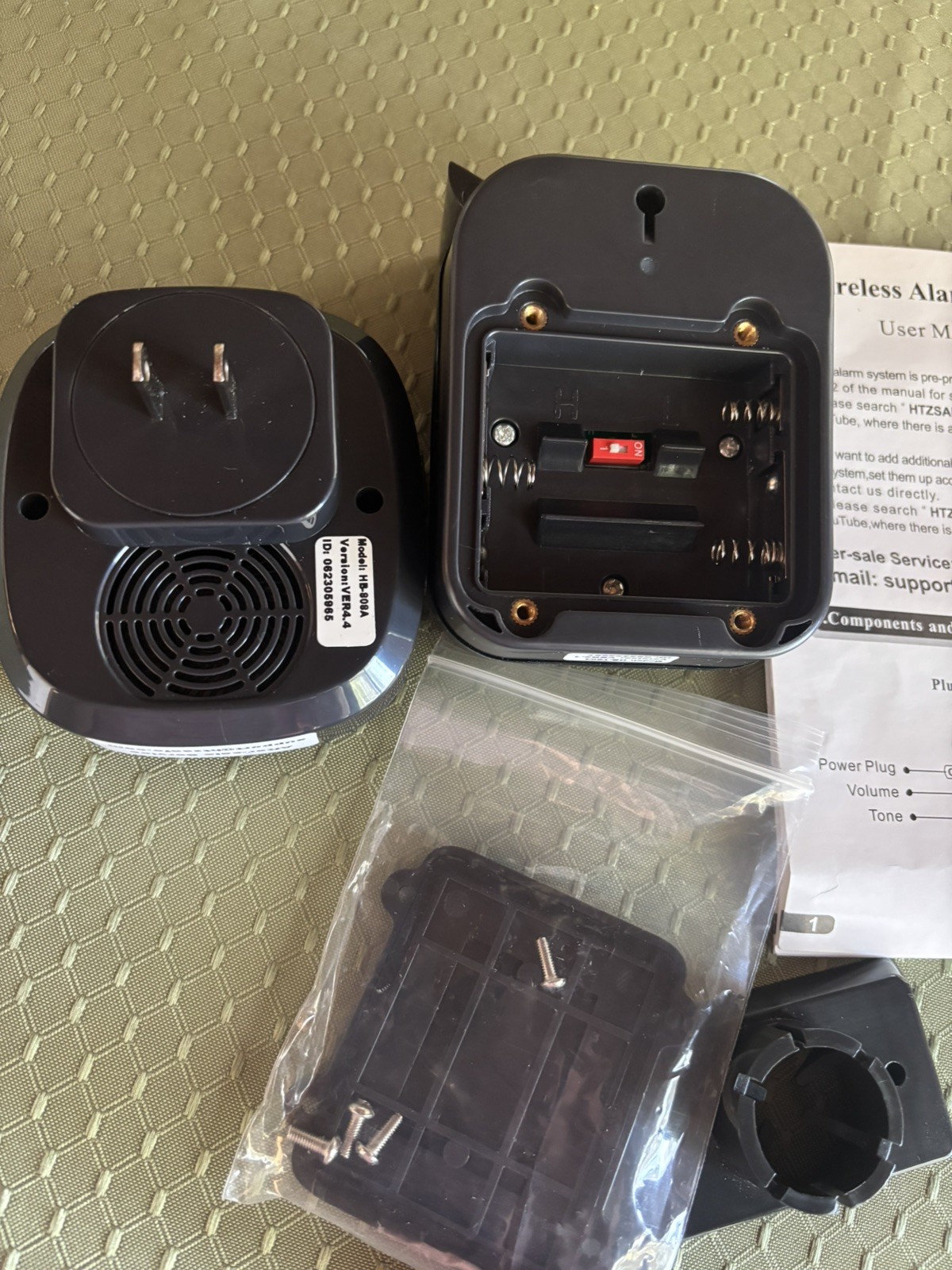 1/2 Mile Long Range Wireless Alarm System Model HB808A +4HB-T804 Sensor Receiver