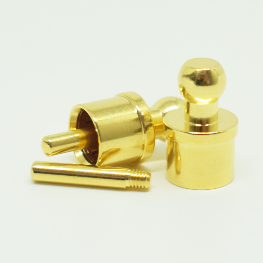 50pcs Gold Plated Noise Stopper RCA Cap Protector Dust Cap for RCA Jack Female