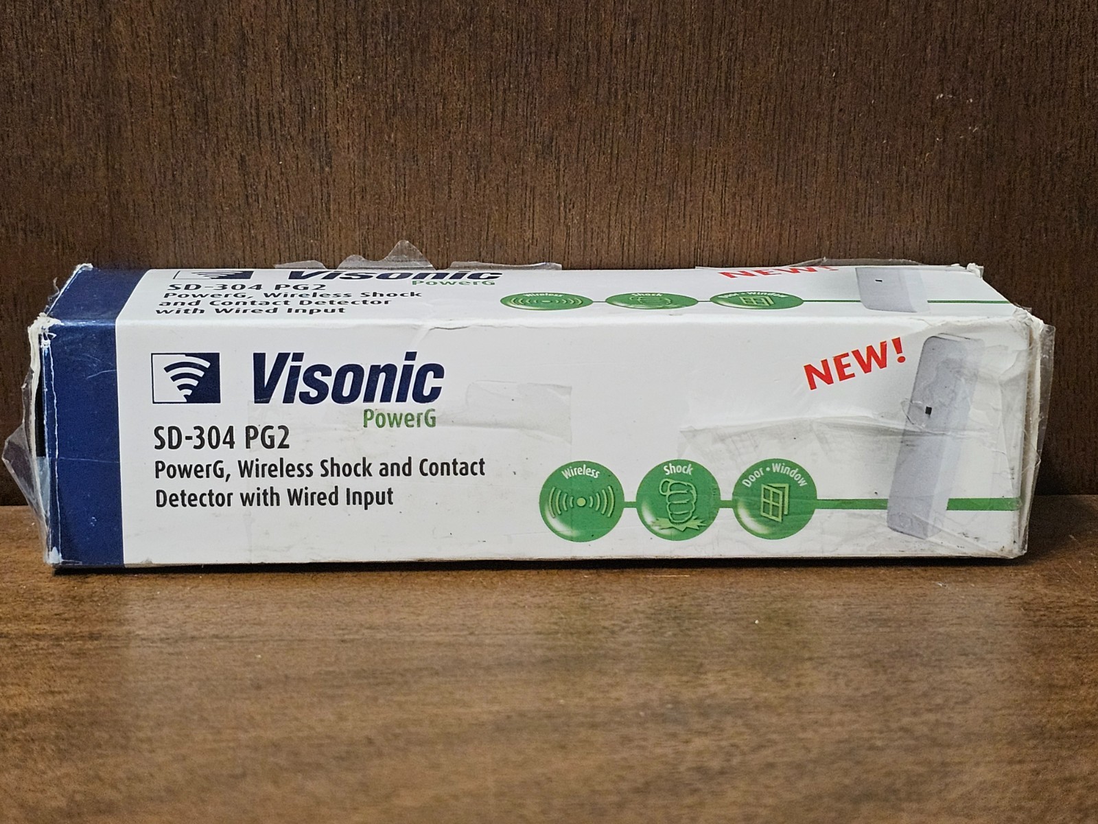 ADT Visonic SD 304C PG2 Wireless Shock Vibration Contact (915-0) Mhz