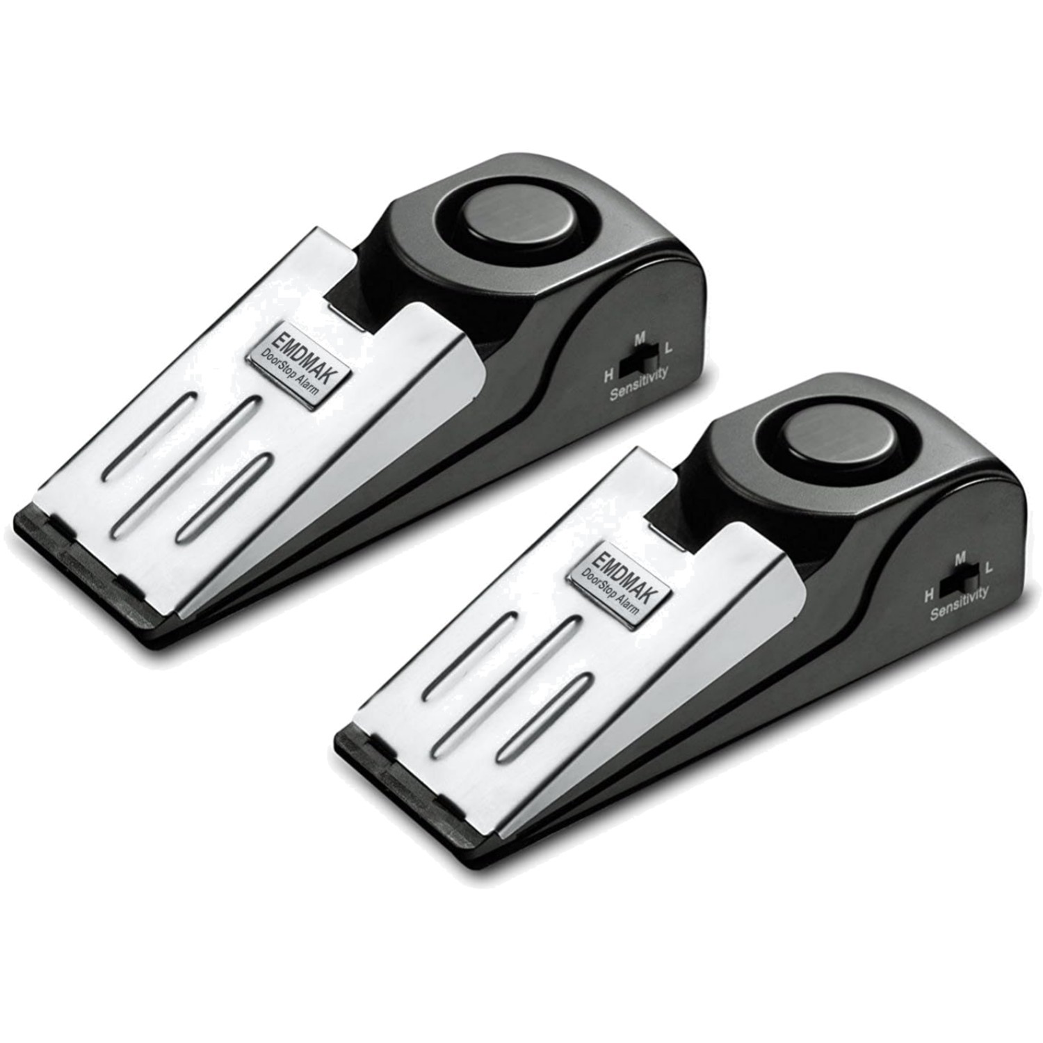 2 Pack Security Door Stop Alarm 120DB Hotel Home Portable Security Safety Tools