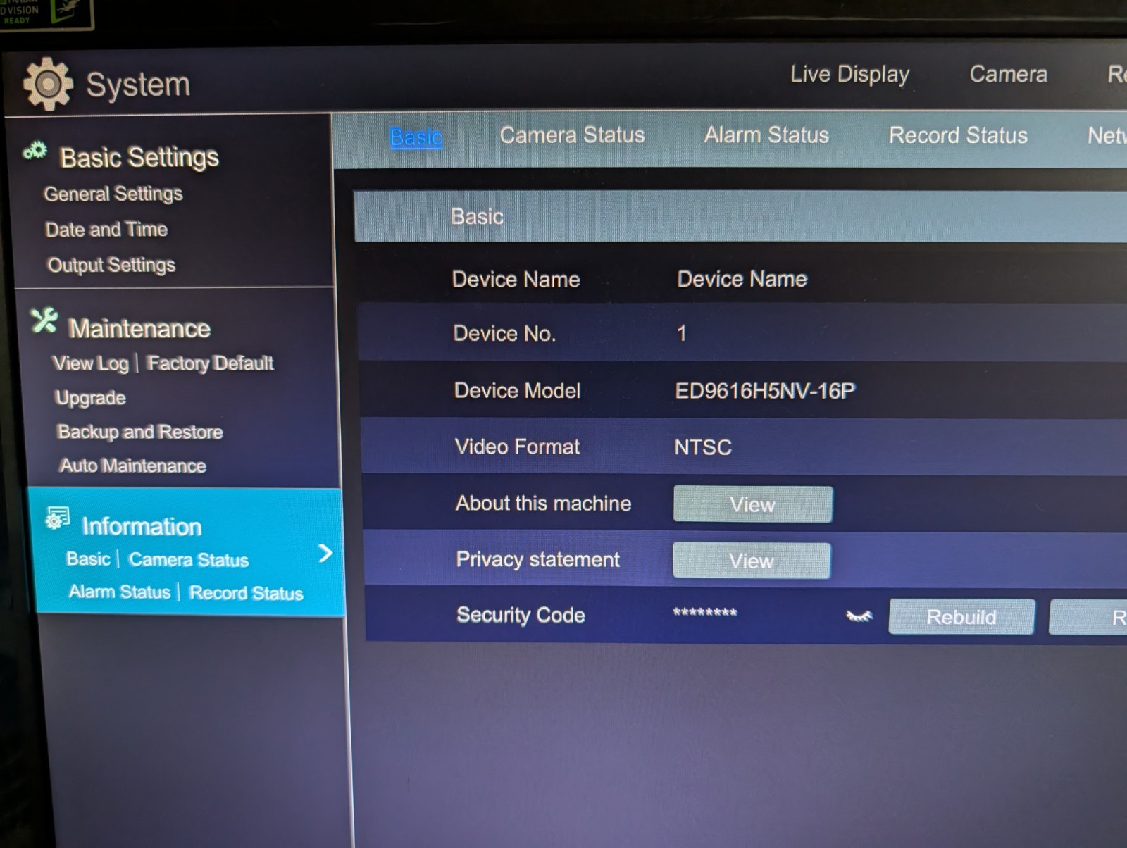 4k 16CH NVR 16 Channel 8 megapixel Security System H.265 NO HDD ED9616H5NV-16P