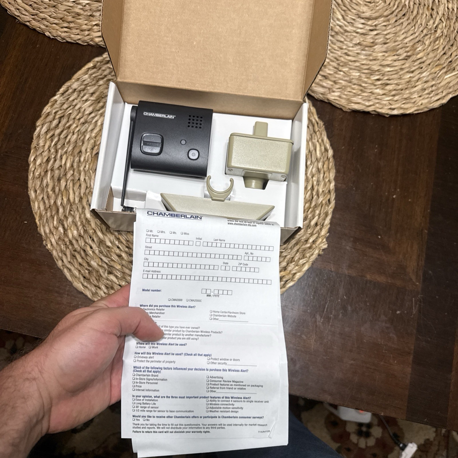 Chamberlain CWA2000 Wireless Motion Alert System Unit 1/2 Mile Range