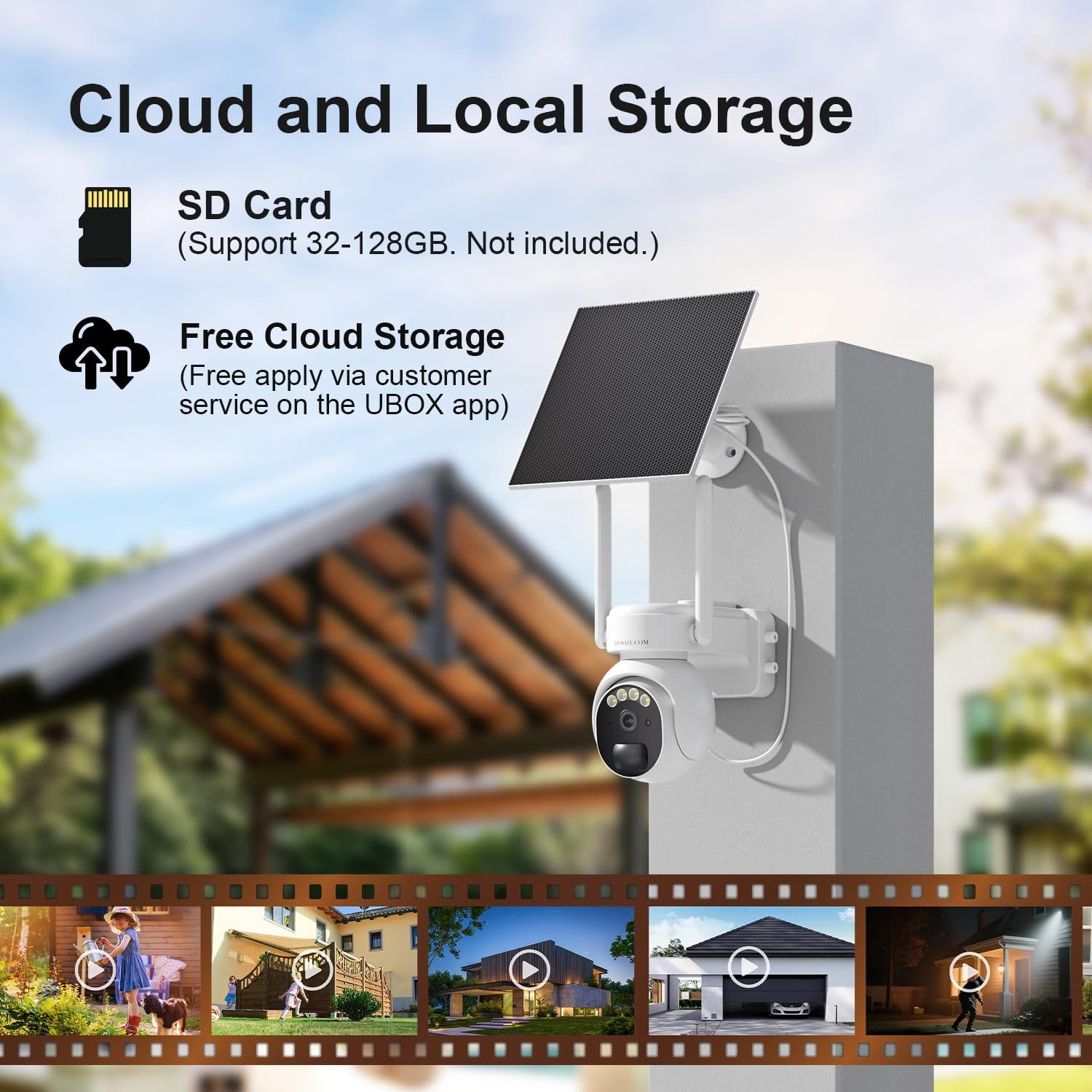 4G LTE Security Camera No Internet Needed, Free Cloud Storage, 360° PTZ Outdo…