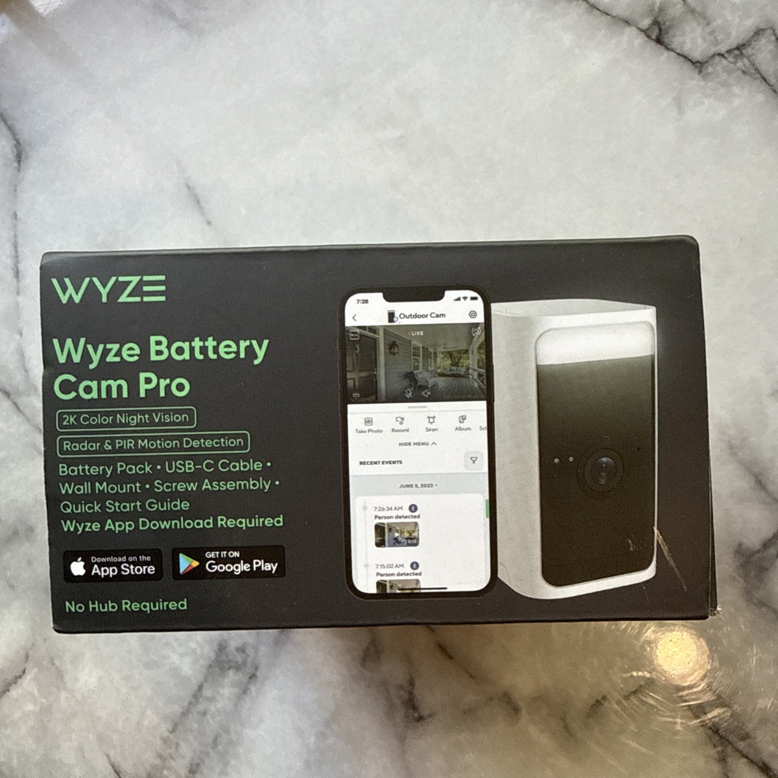 WYZE Battery Cam Pro 2K HDR Wireless Indoor/Outdoor Security Camera