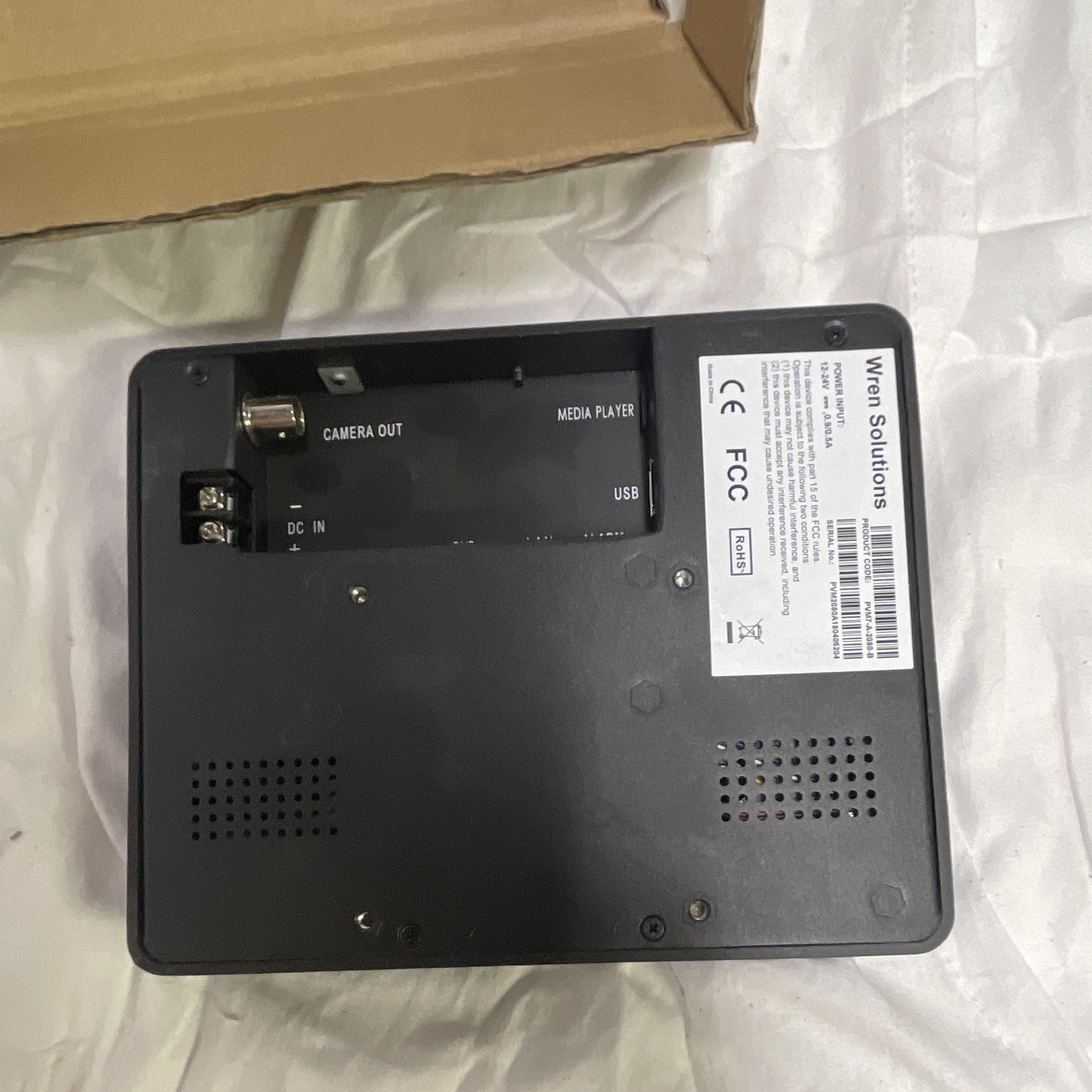 Wren Solutions PVM7-A-2080-B 7in LCD CCTV Monitor w/ Media Player