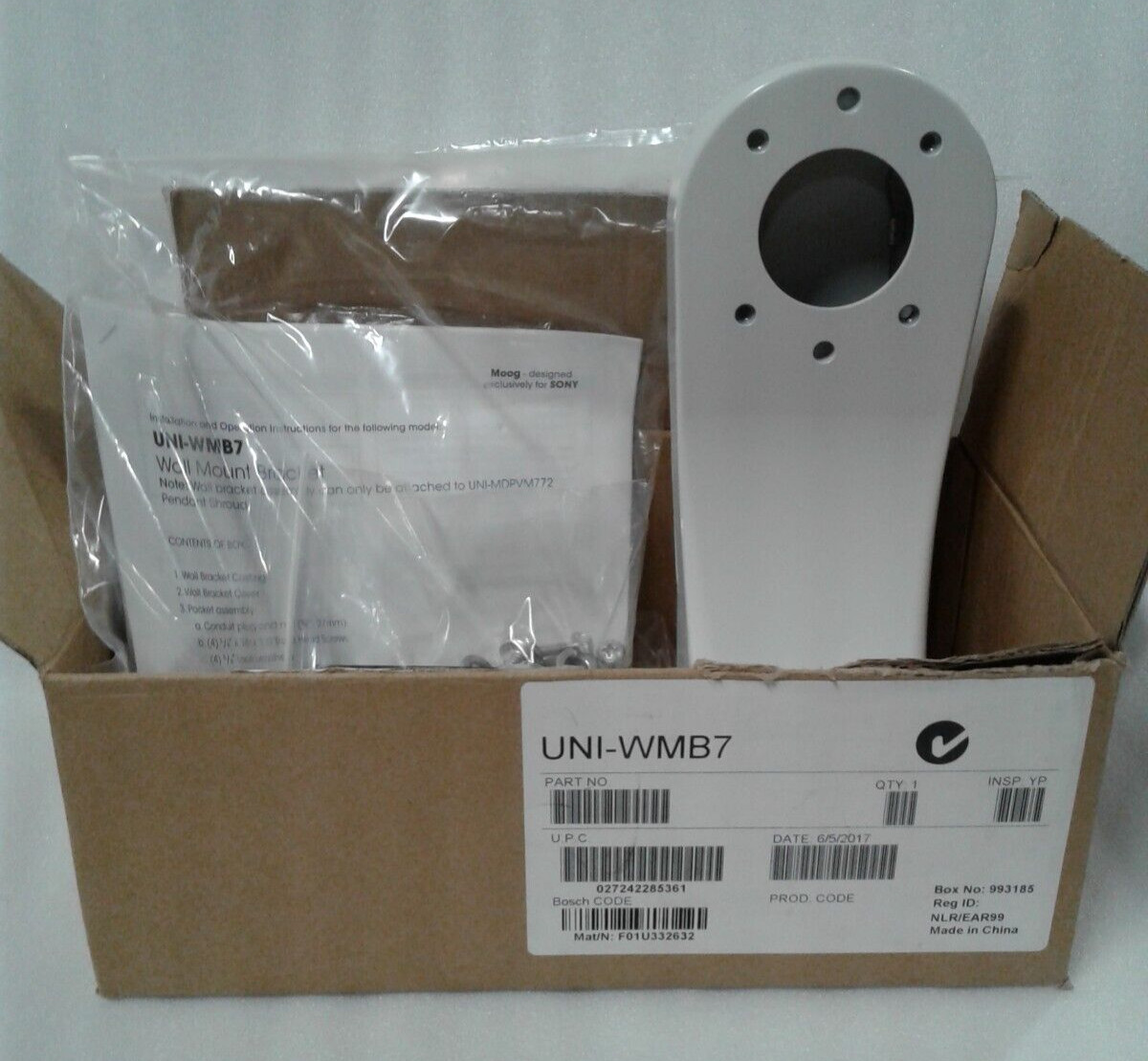 Moog UNI-WMB7 Wall Mount Bracket – New in Box