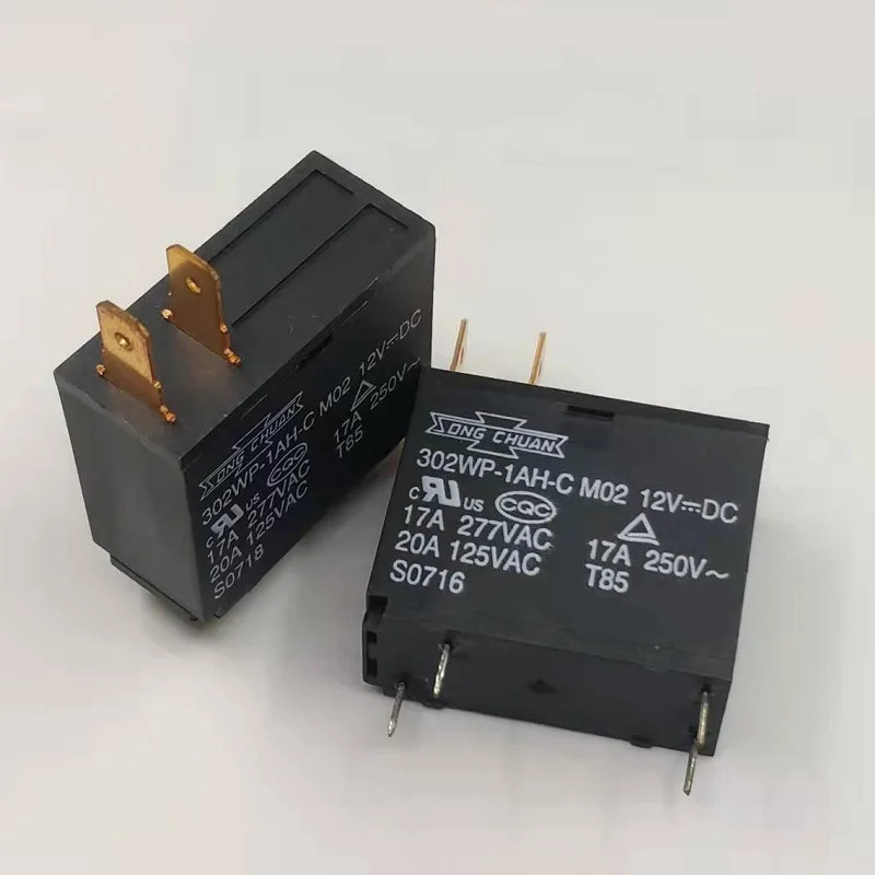 10PCS Relay 302WP-1AH-C M02 12VDC 17A/277VAC 20A/125VAC JQX-62F-012-1H 16A 4PIN