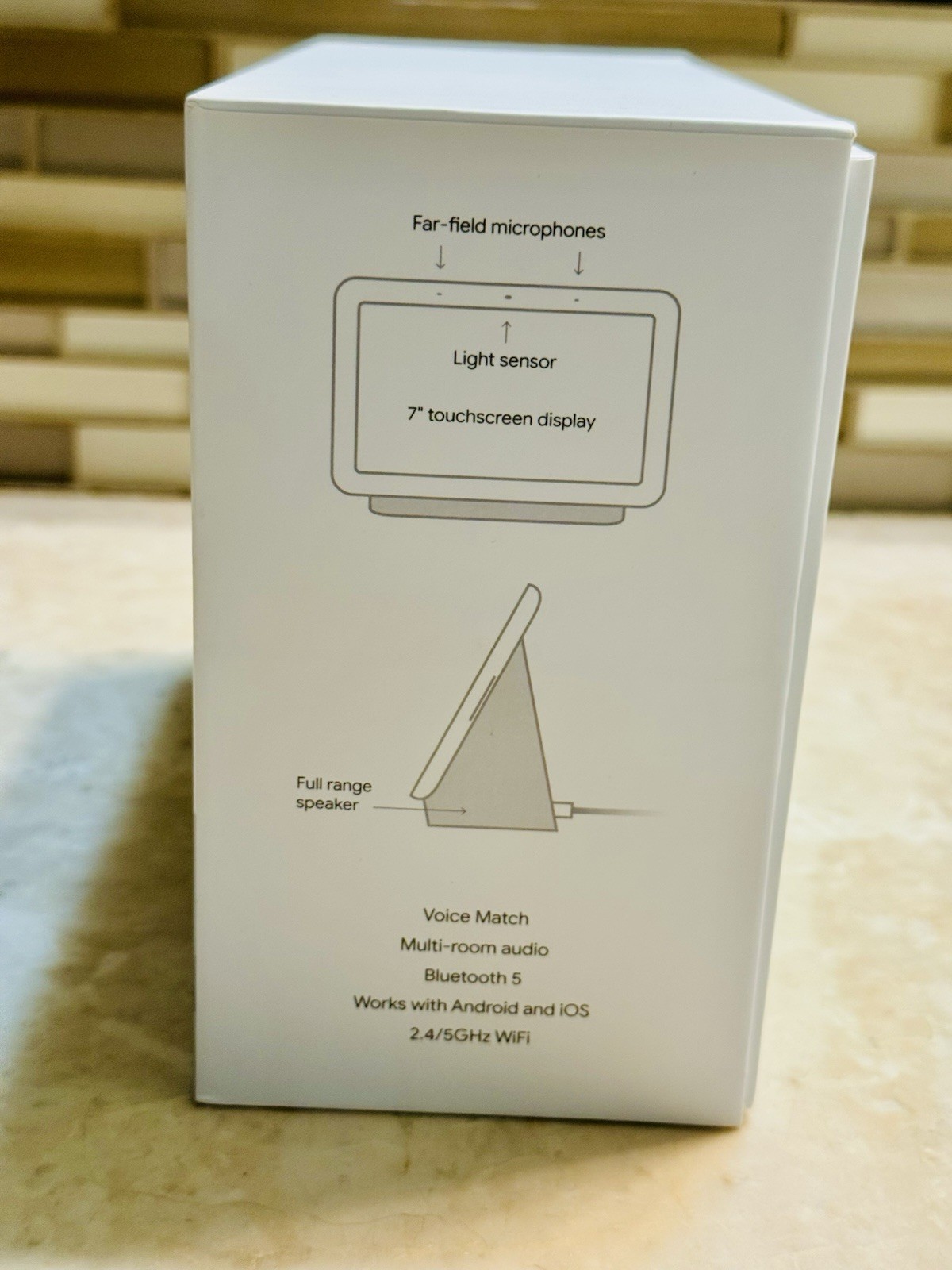 Google Home Hub Smart Display White/Power Adapter, Original Box tested working