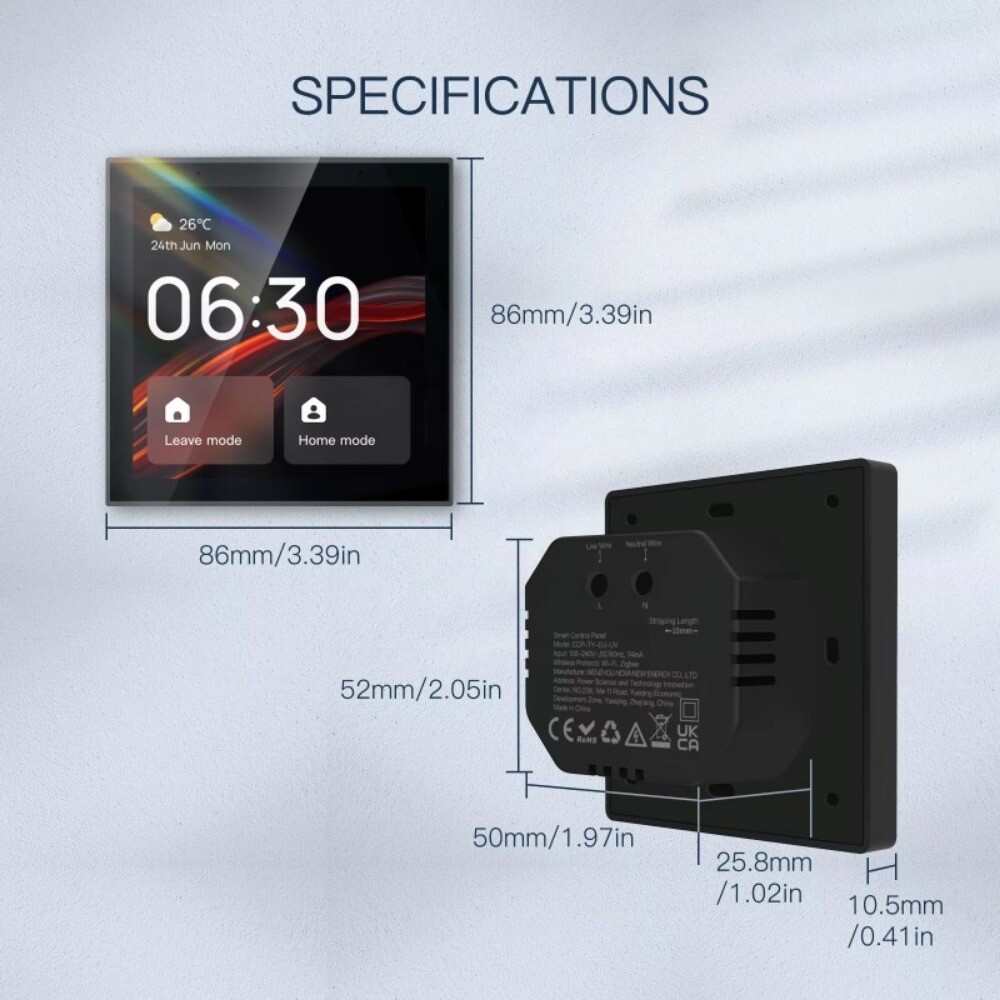 Wireless 4 inch Voice Control Smart Home Automation Control Touch Panel