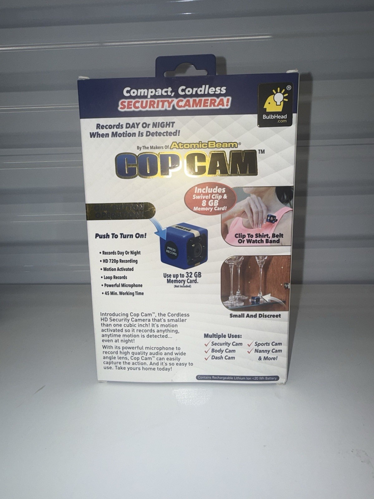 COP CAM HD SECURITY CAMERA Motion Activated Security Camera NEW