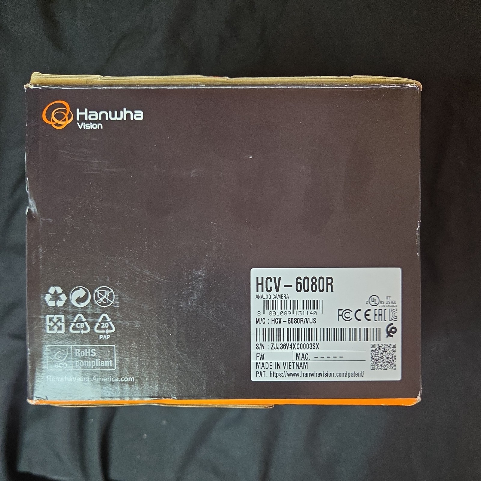 Wisenet 2mp/30fps Analog Hd Camera Hcv-6080r/Hcv-6080R