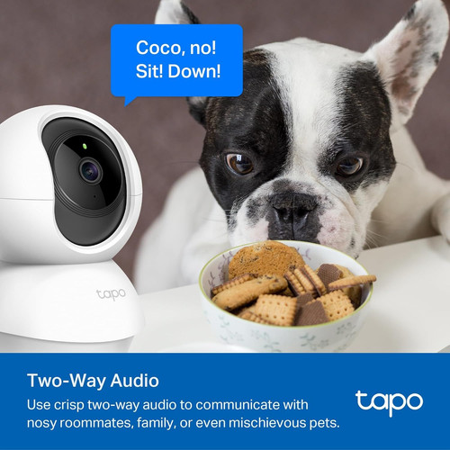 TP-Link Tapo 2K Pan/Tilt Security Camera for Baby Monitor, Dog 2-Pack, White
