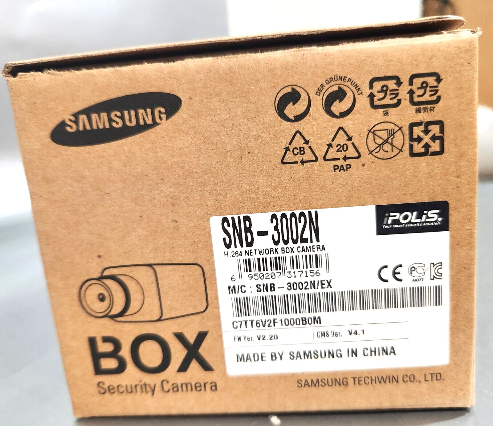 Samsung SNB-3002N H.264 MPEG-4 MJPEG multiple codec Network Box Camera