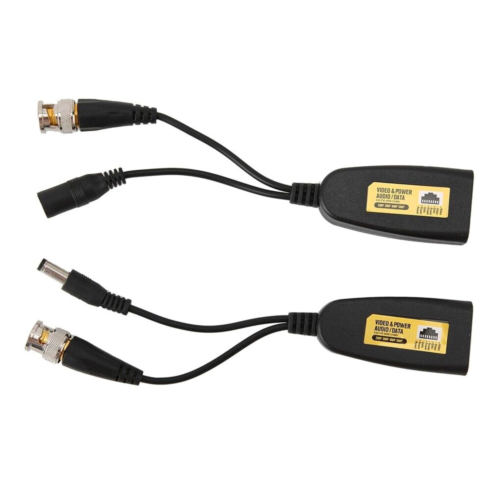 1 Pair Anti-Interference BNC To POE Adapter Balun Connector For Surveillance