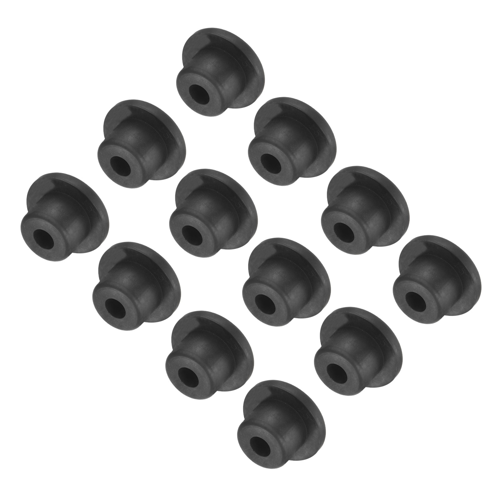 High Temp Silicone Plug t Shaped Silicon Stopper Black 23x14x4mm 12pcs