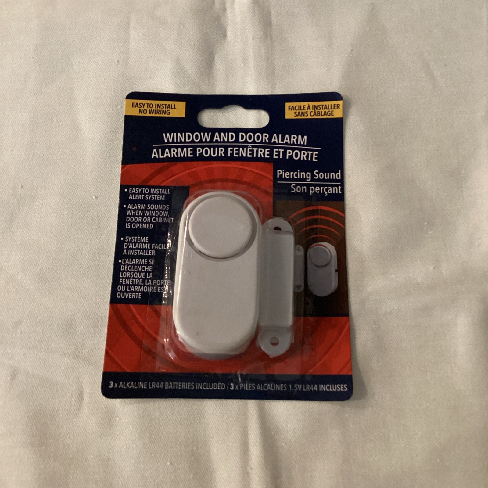 WINDOW & DOOR ALARM PIERCING SOUND EASY TO INSTALL BATTERIES INC.