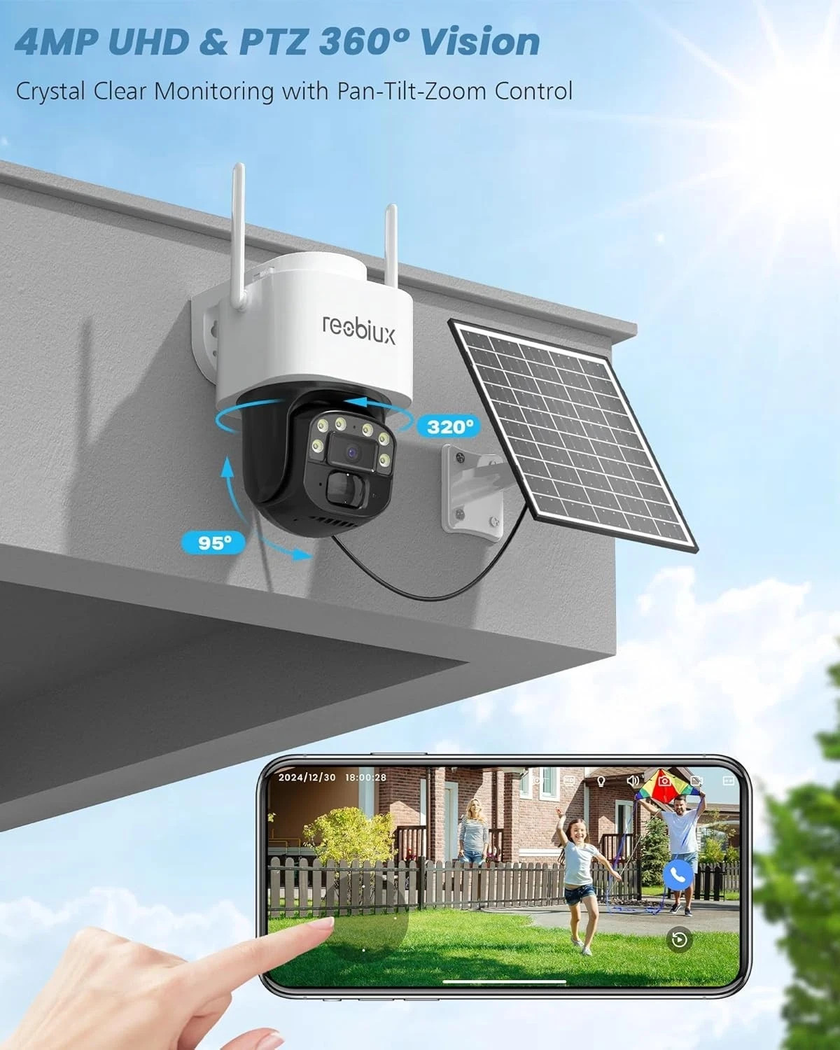 4G LTE Camaras De Seguridad Solar Panel 360 SIN WIFI Para Casa Exterior Con SIM