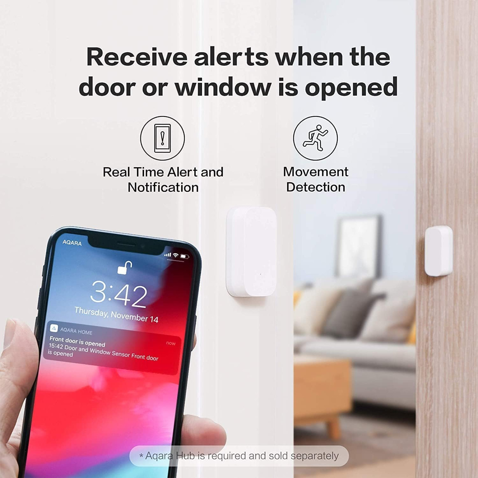Aqara Zigbee Door Window Sensor 3 Pack Wireless Mini Contact Home Automation