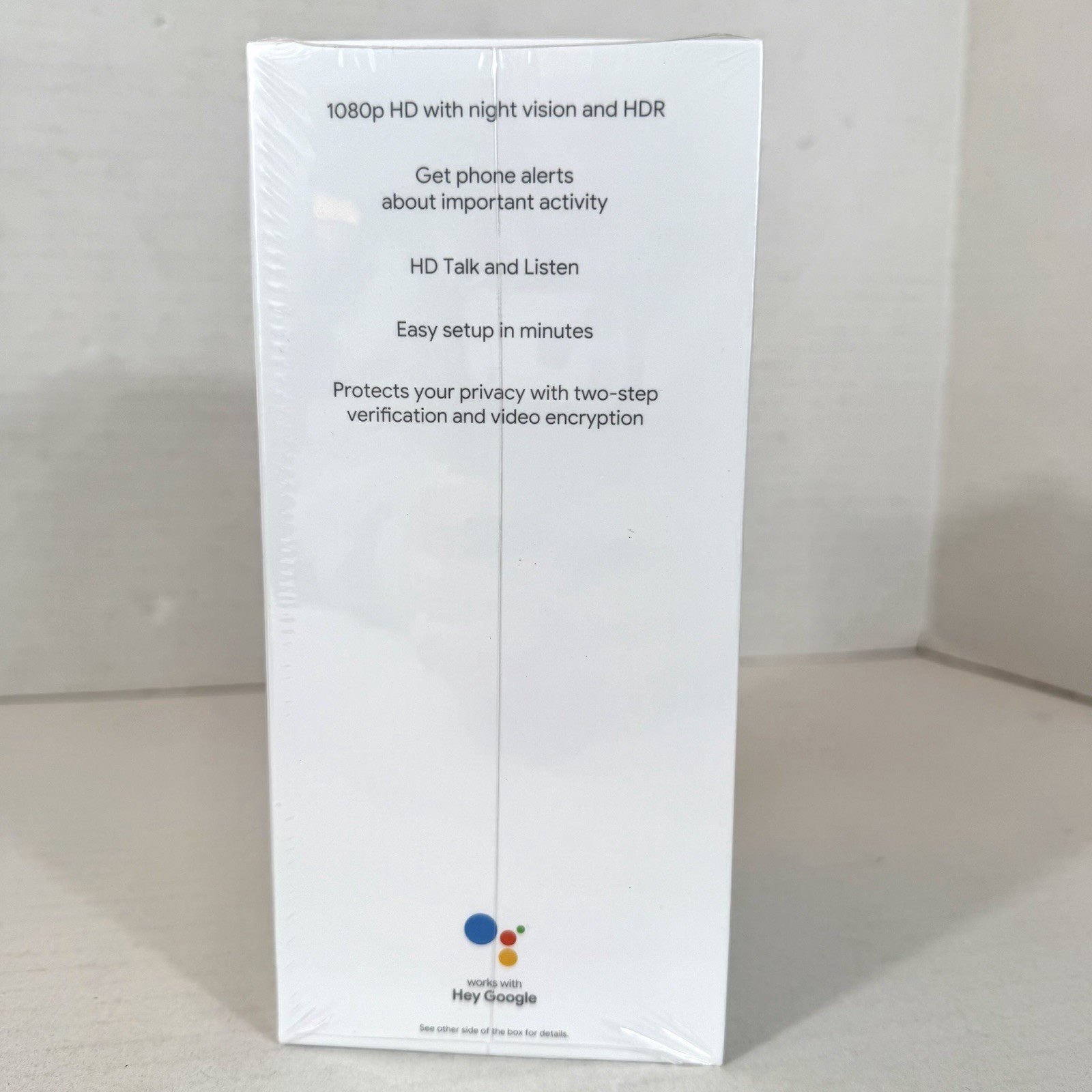 Google Nest Cam Indoor Wired 2nd Gen Snow1080p HDR Night Vision GA01998 Sealed