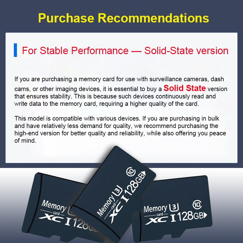 Memory card, TF card, 128GB FOR mobile phone and security camera SD card