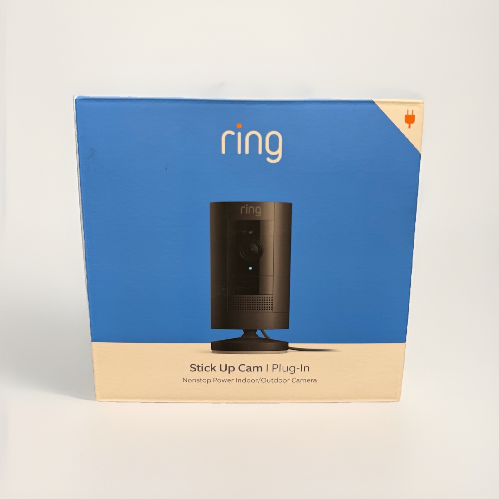 Ring Stick Up Cam Plug-In | Weather-Resistant Outdoor/Indoor Camera – Black