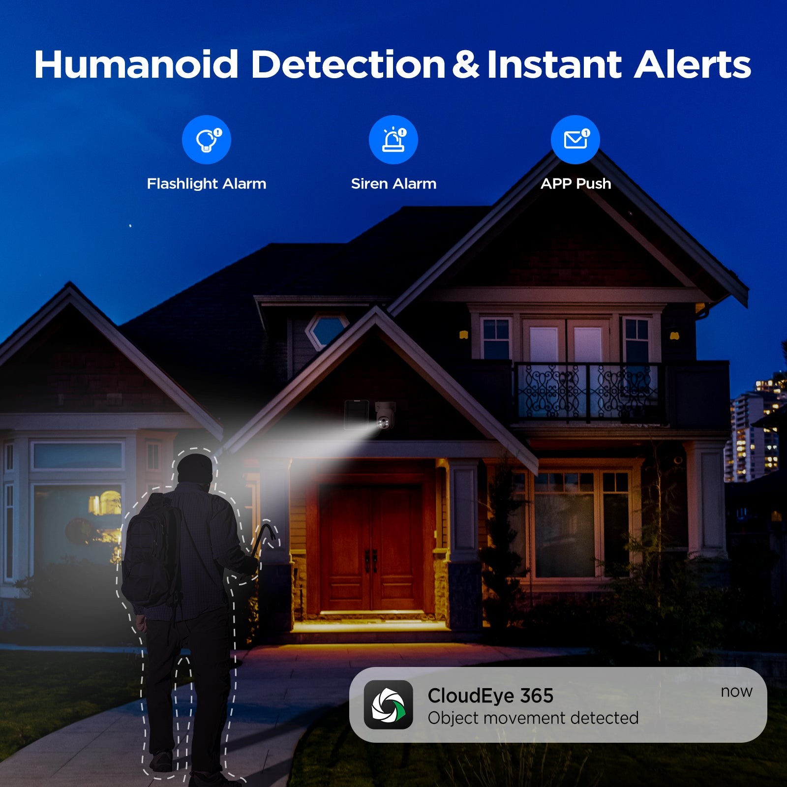 4MP Solar Battery Powered Security Camera System with 10CH WiFi NVR 2-Way Talk