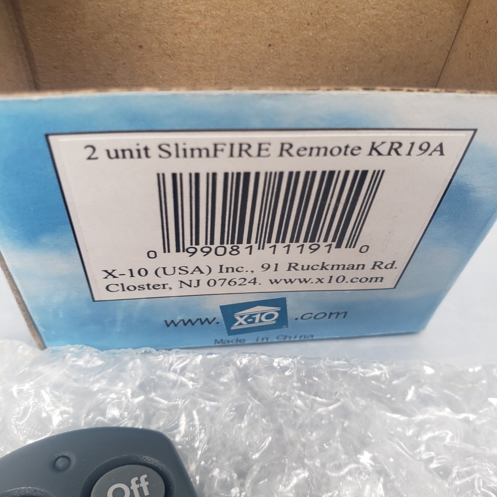 X10 2 Unit SlimFire Remote Controller KR19A – Key Chain Remote