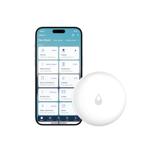 Water Leak Sensor, Zigbee Wireless Water Leak Detector for Alarm System and Smar