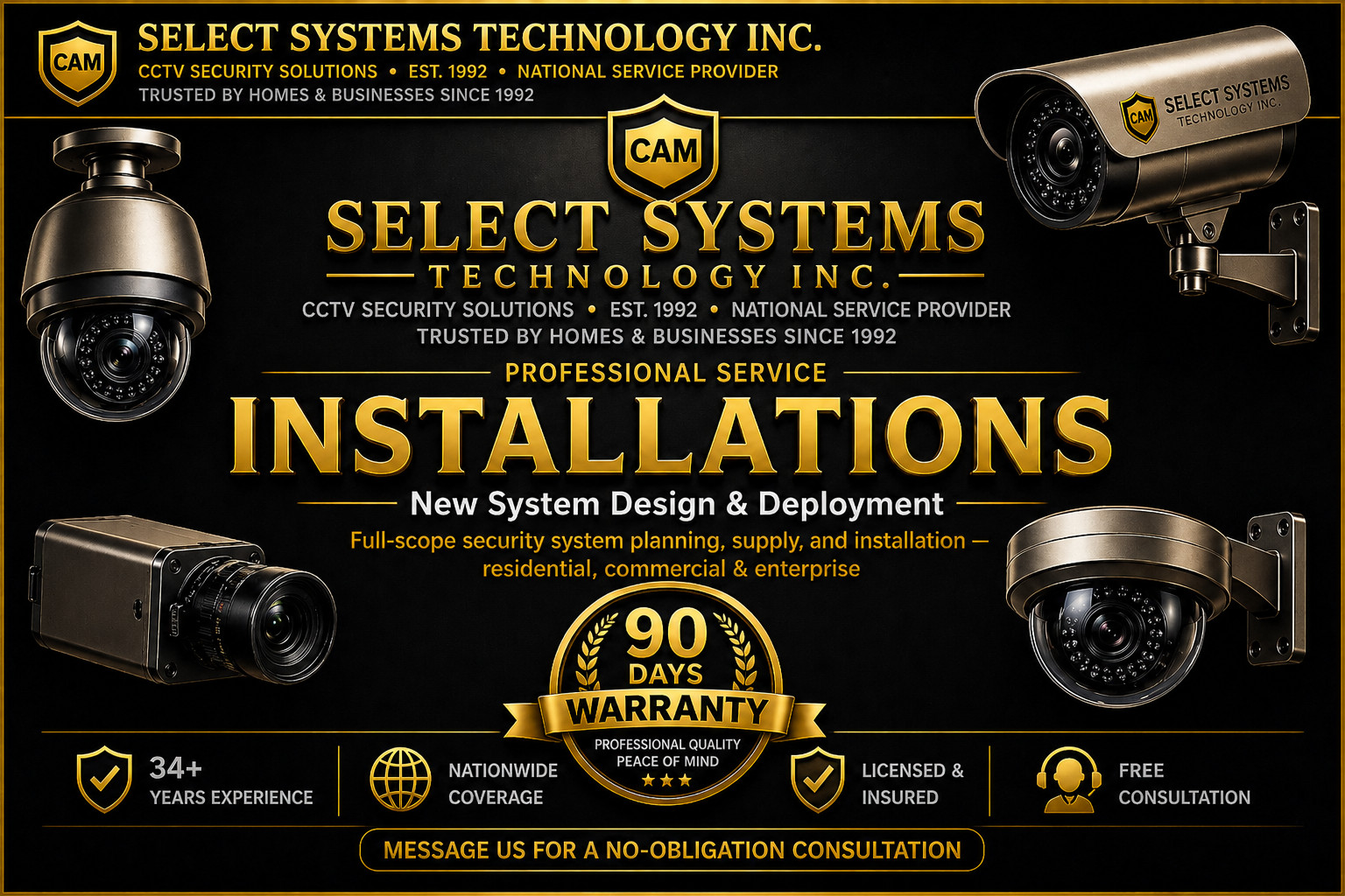 Ganz ZC-DW8312NXA-BL | (4) Dome Camera | 700TVL Dome | 3.3-12mm | NEW | WARRANTY