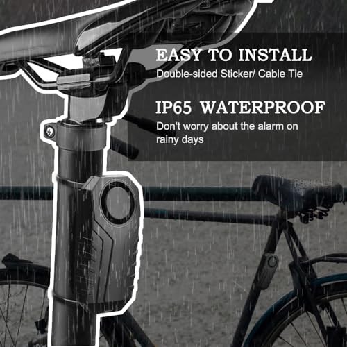 113dB Bike Alarm Wireless Vibration Motion Sensor Waterproof Motorcycle Alarm