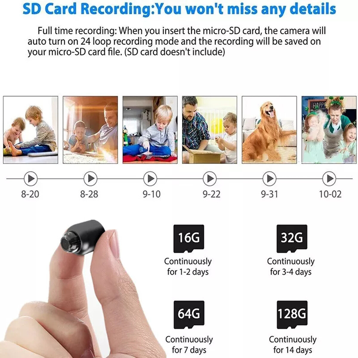 Mini Camera 1080P HD Video Motion Night Vision Cam Wifi Camcorder Security DVR