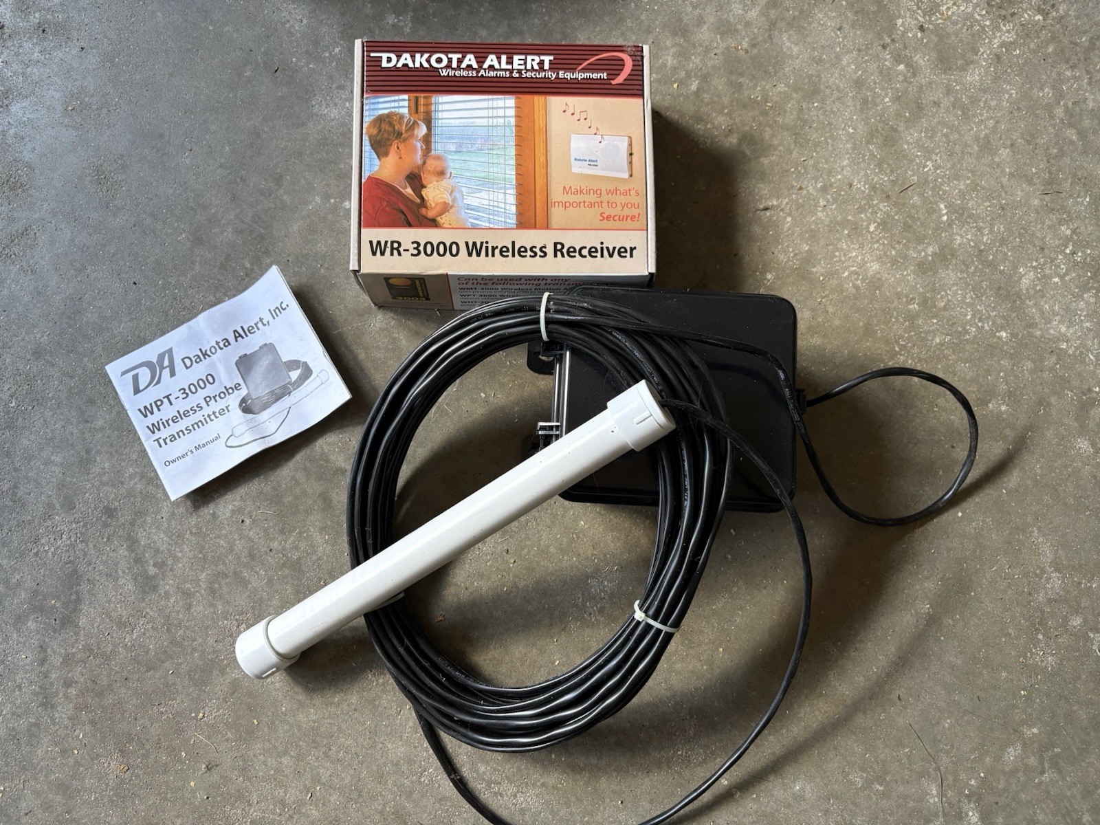 NEW Dakota Alert WPT WR-3000 Wireless Receiver Probe Driveway Alarm NEVER USED