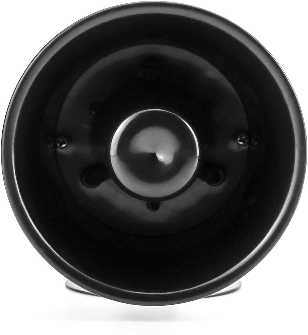 QWORK Electric Siren Horn, DC 12V Security Loud Wired Alarm 1 Pack, Black