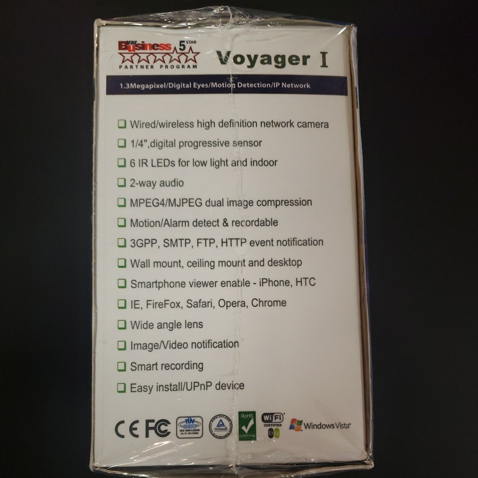 Sealed ASANTE Voyager 1 1.3 Megapixel Security Camara High Definition Day/Night
