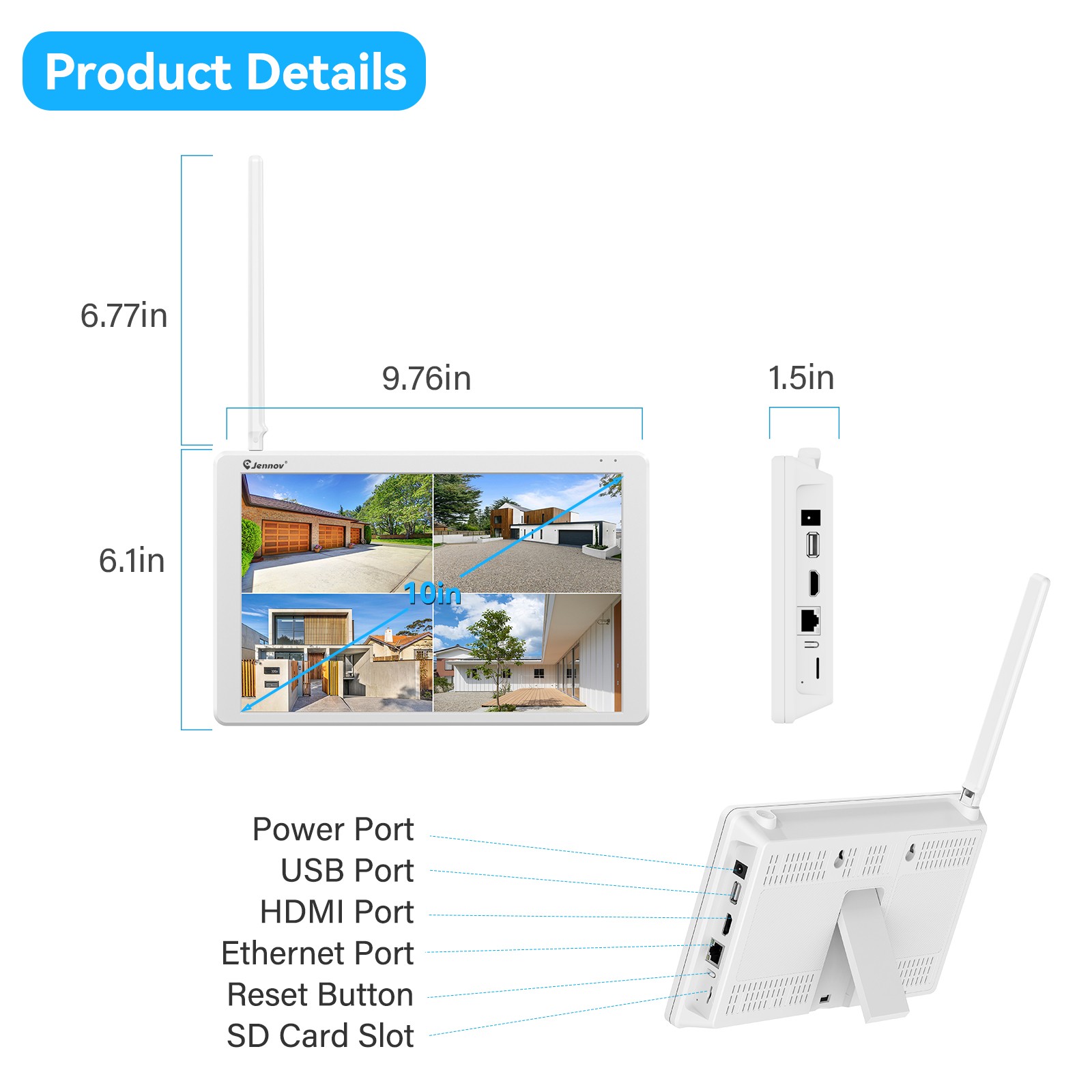 WiFi Camera Security 5MP CCTV System PTZ Outdoor Wireless Home 10CH NVR Audio