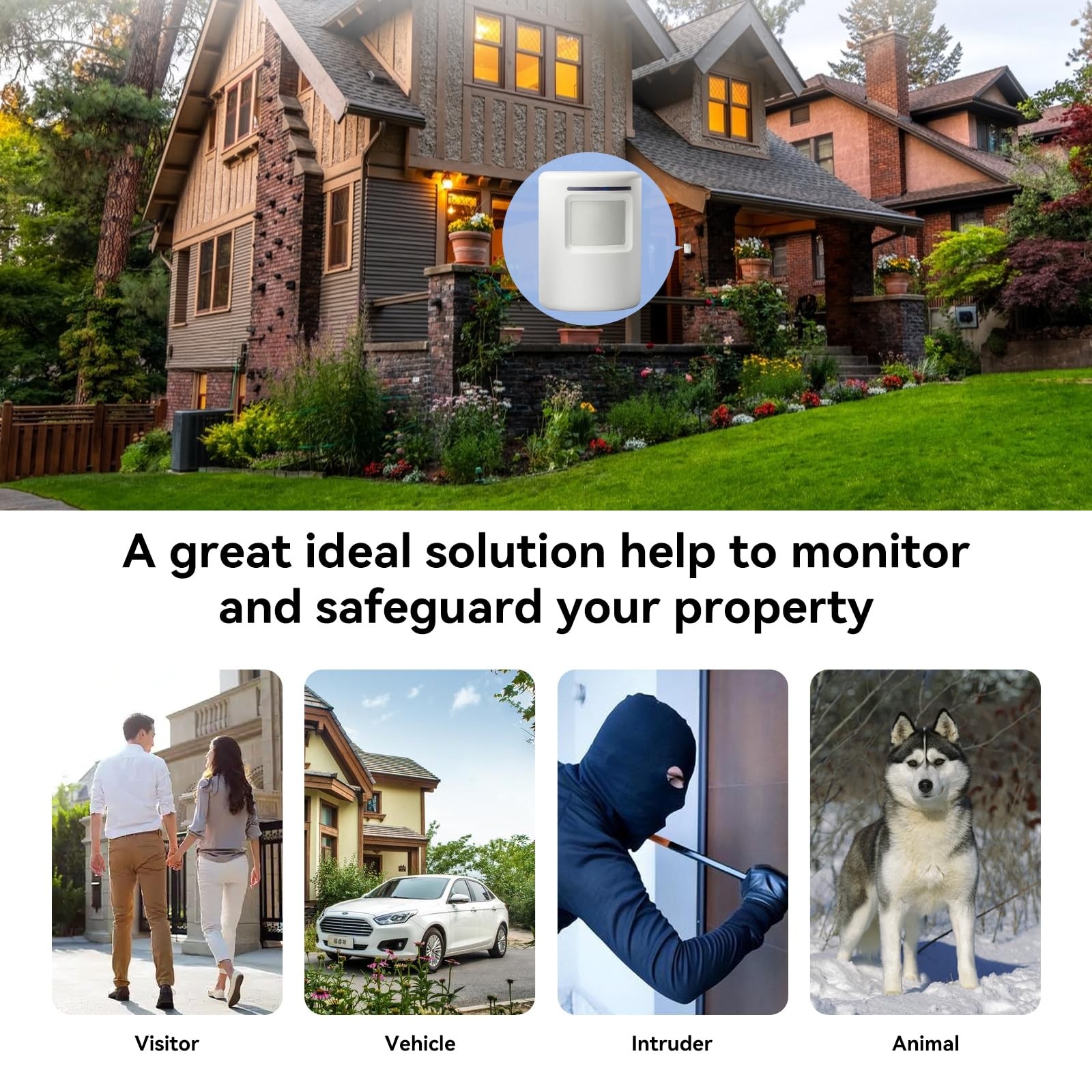 Long Range Wireless Driveway Alarm- Security Driveway Alert Motion Detector D…