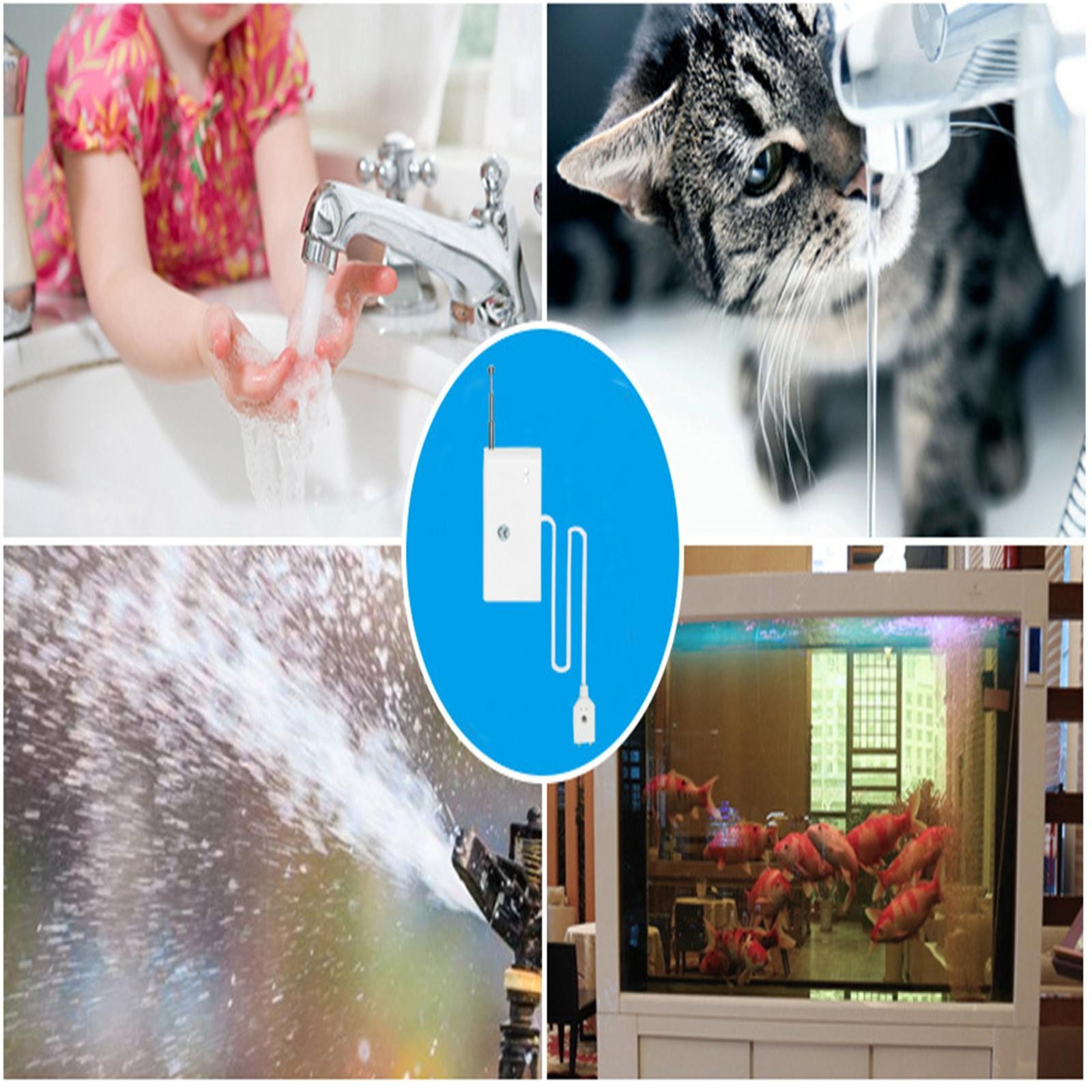 433MHZ Wireless Water leak Sensor Water Leakage Detector Home Alarm System