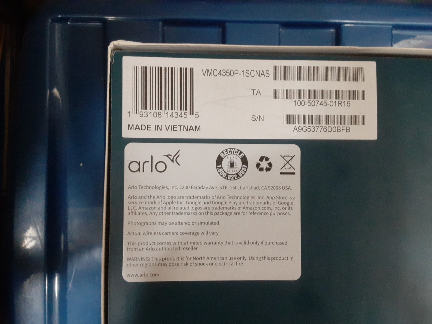 Brand New, Open Box, Arlo Pro 4 3-Cam Kit with Bonus Solar Panel – White, 2K 📹