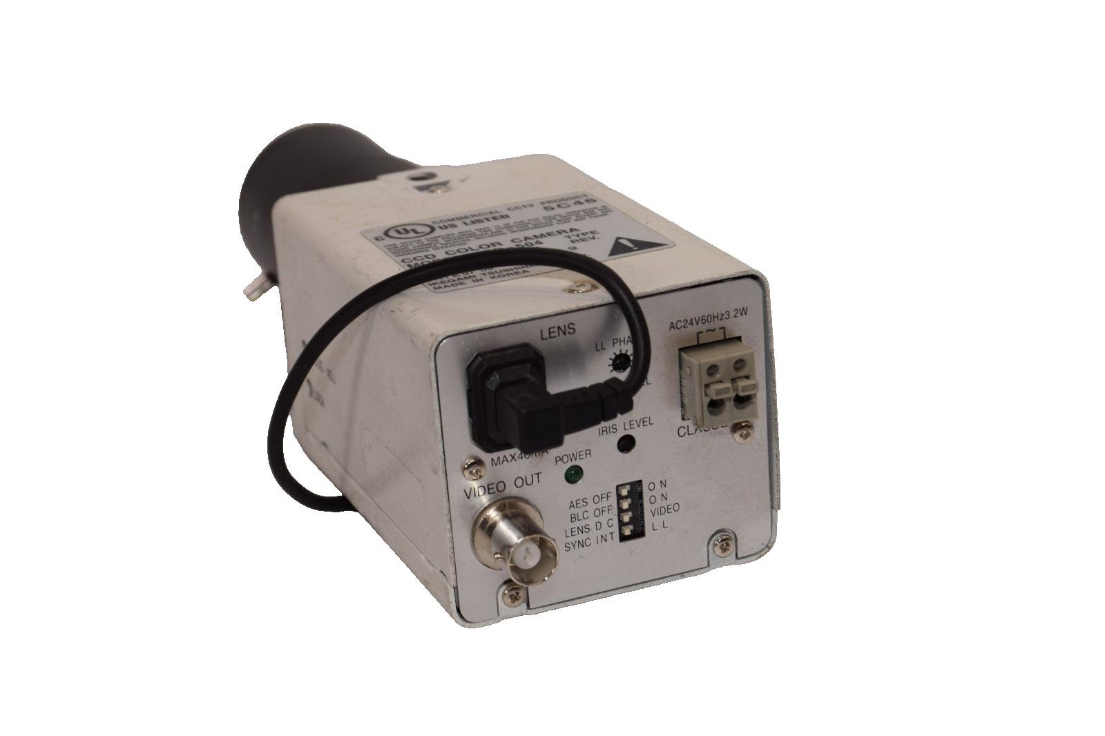 Ikegami Tsushinki ICD-504 CCD Color Security Camera w/ 1.4-3.1mm 1/3″ Lens
