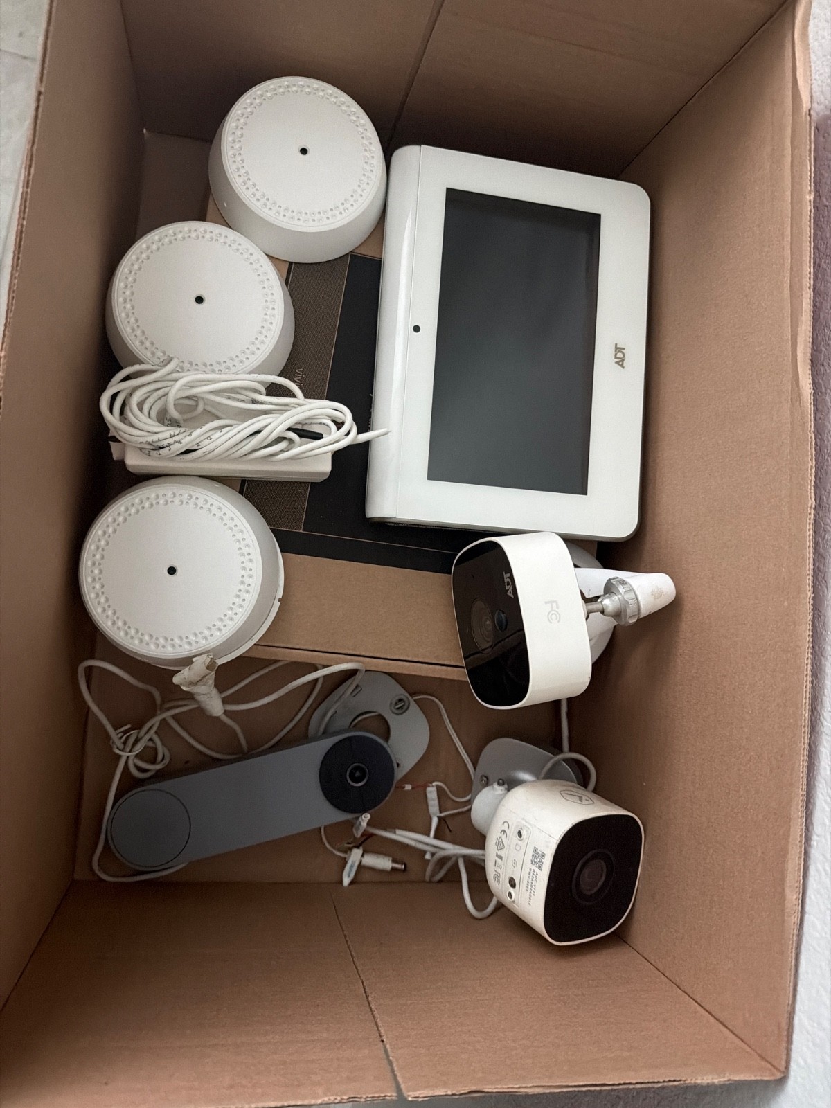 Full ADT Security System Door Sensors And Camera Pre Owned Bundle Lot