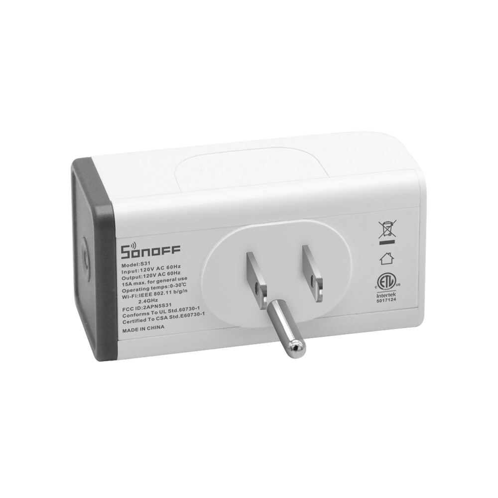 SONOFF S31 15A WiFi Smart Plug with Energy Monitoring Smart Outlet Timer Switch