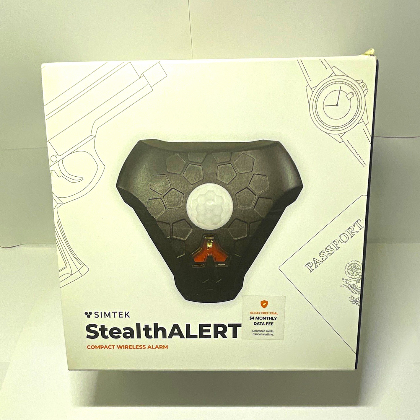 SIMTEK StealthALERT Compact Wireless Alarm, Google Assistant Compatible