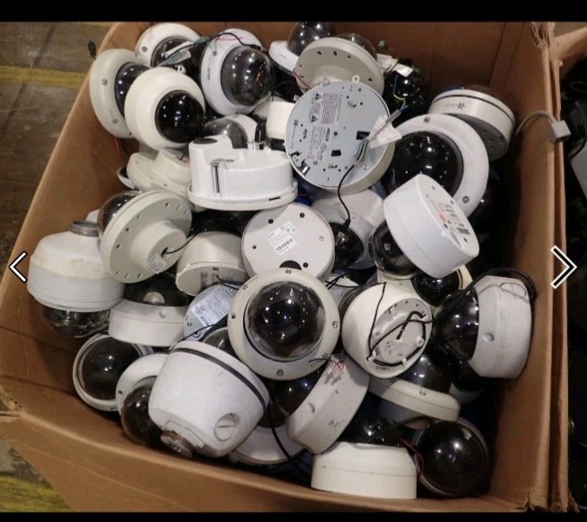 2 Lot Pelco Surveillance Security Cameras Used- Scratched