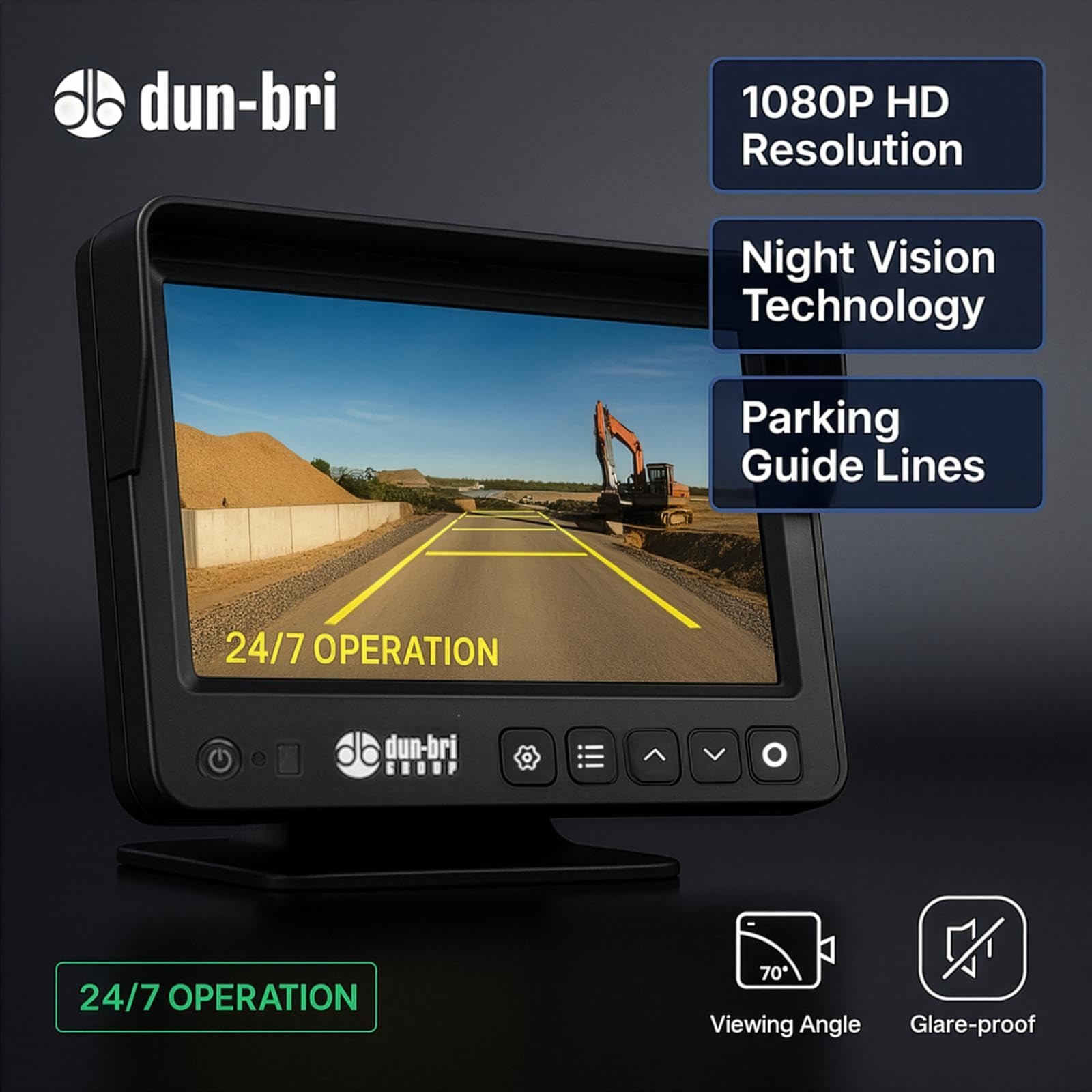 7″ 1080P Professional Backup Camera System for Commercial Trucks, RVs, Heavy…