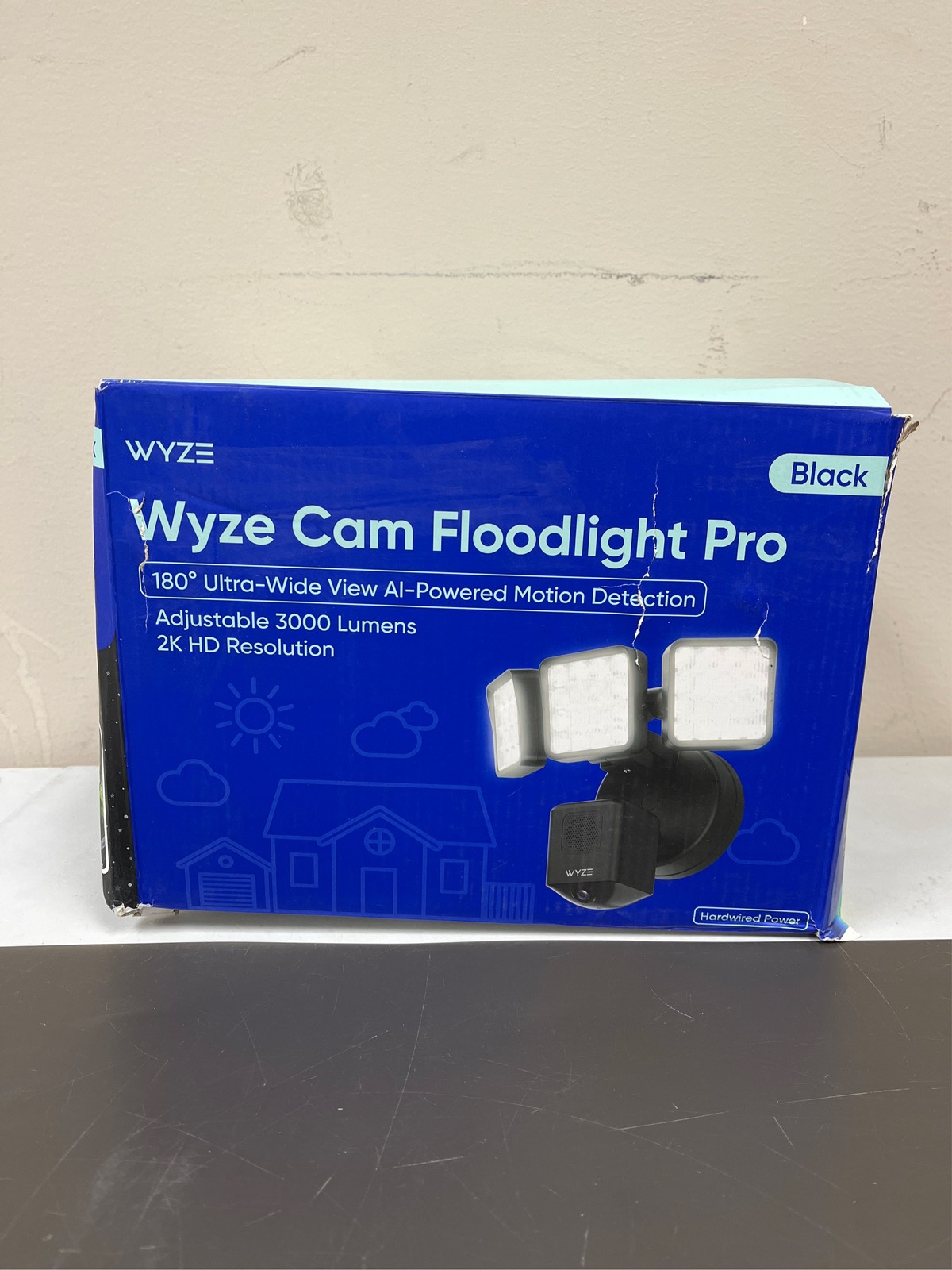 Wired Outdoor Wi-Fi Floodlight Pro Home Security Camera with 2K resolution, Ap 1