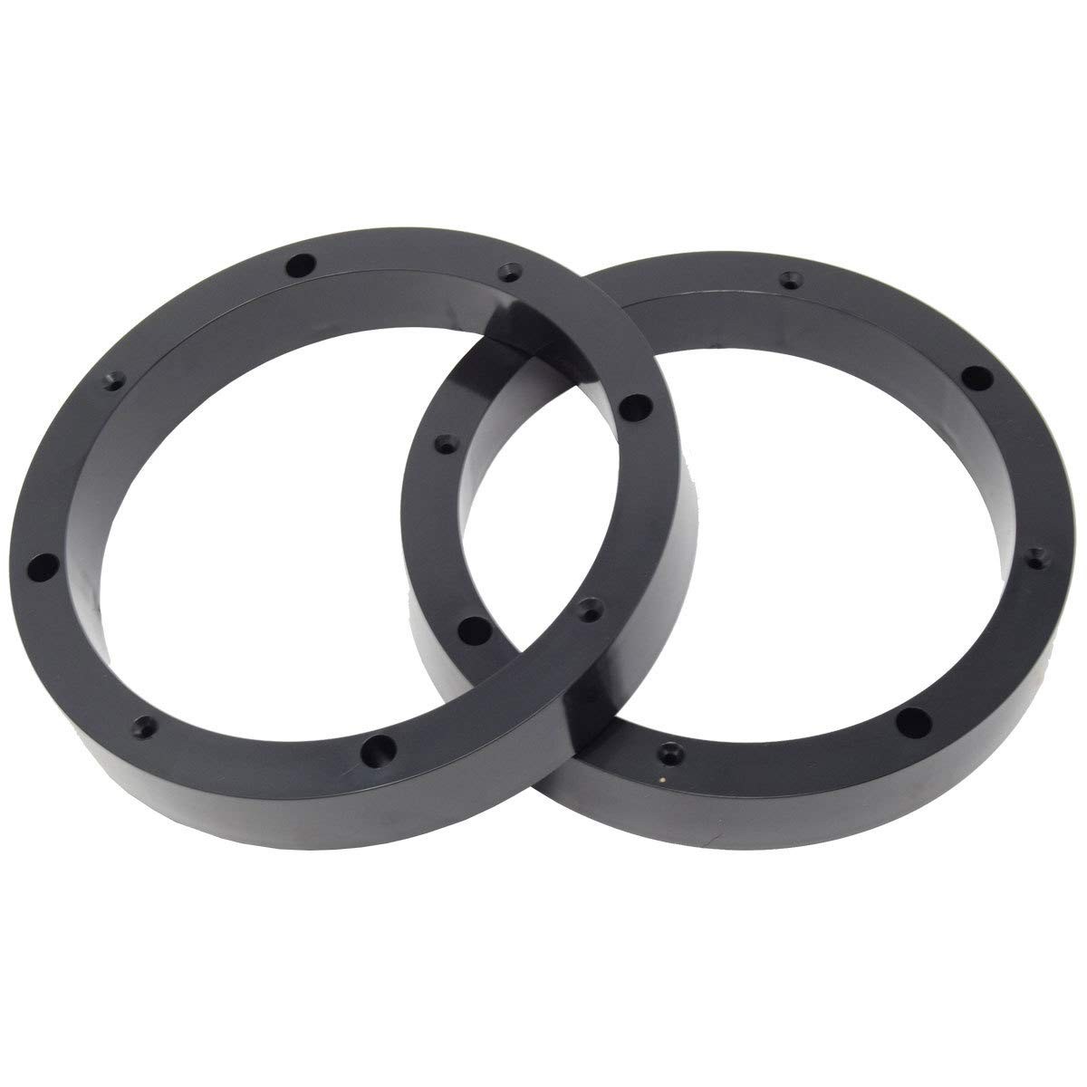 Audiopipe 1 Pair 6.5″ Plastic Speaker Spacer Rings – Subwoofer Mid Black