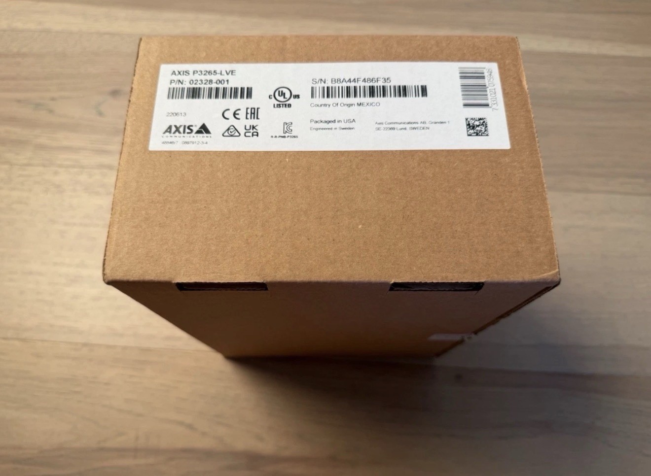AXIS P3265-LVE Dome Camera- Manufacturer’s Warranty