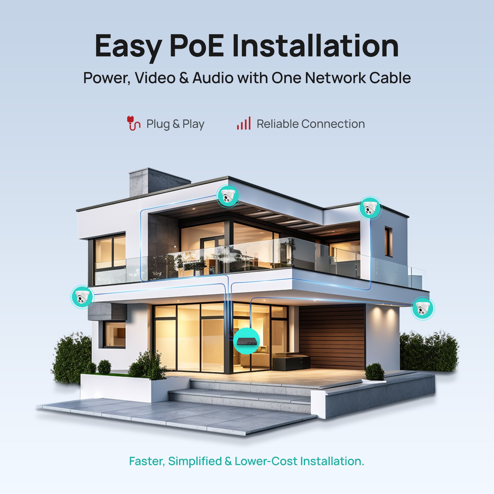 Vikylin IR Night Version Network 8MP 4K POE Camera Mount MIC Onvif Outdoor Lot