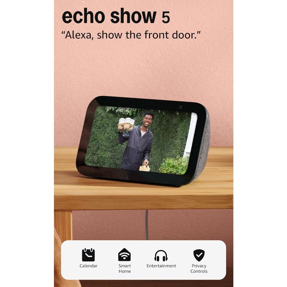 Smart Display with Alexa Early Access Enhanced Bass and Clearer Sound Charcoal